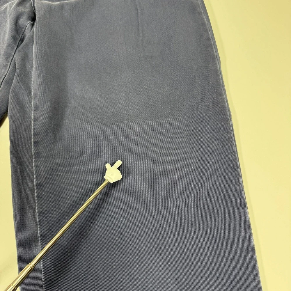 VTG Polo Ralph Lauren Chino Pants Mens 35x32 Navy Blue Faded Relaxed 90s USA